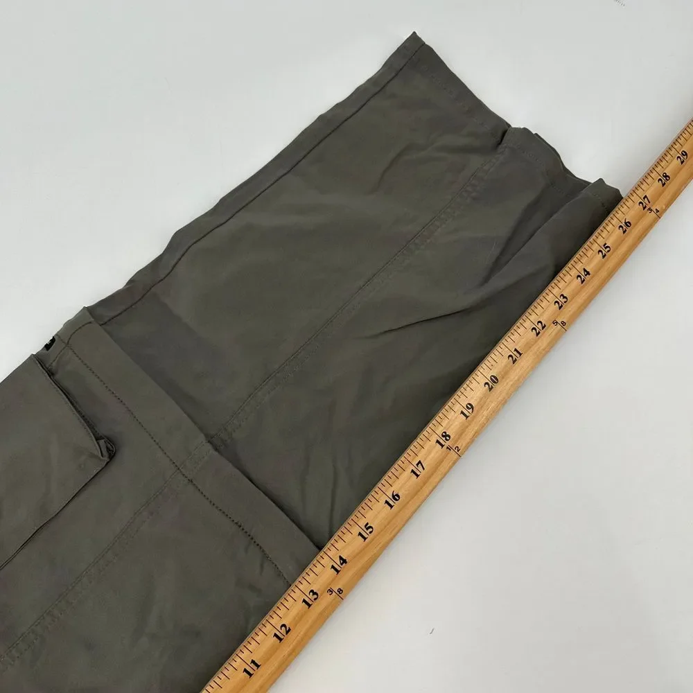 Prana Womens Size 10 Convertible Pants Flaw Hiking Outdoor Athletic Zip Off Gray